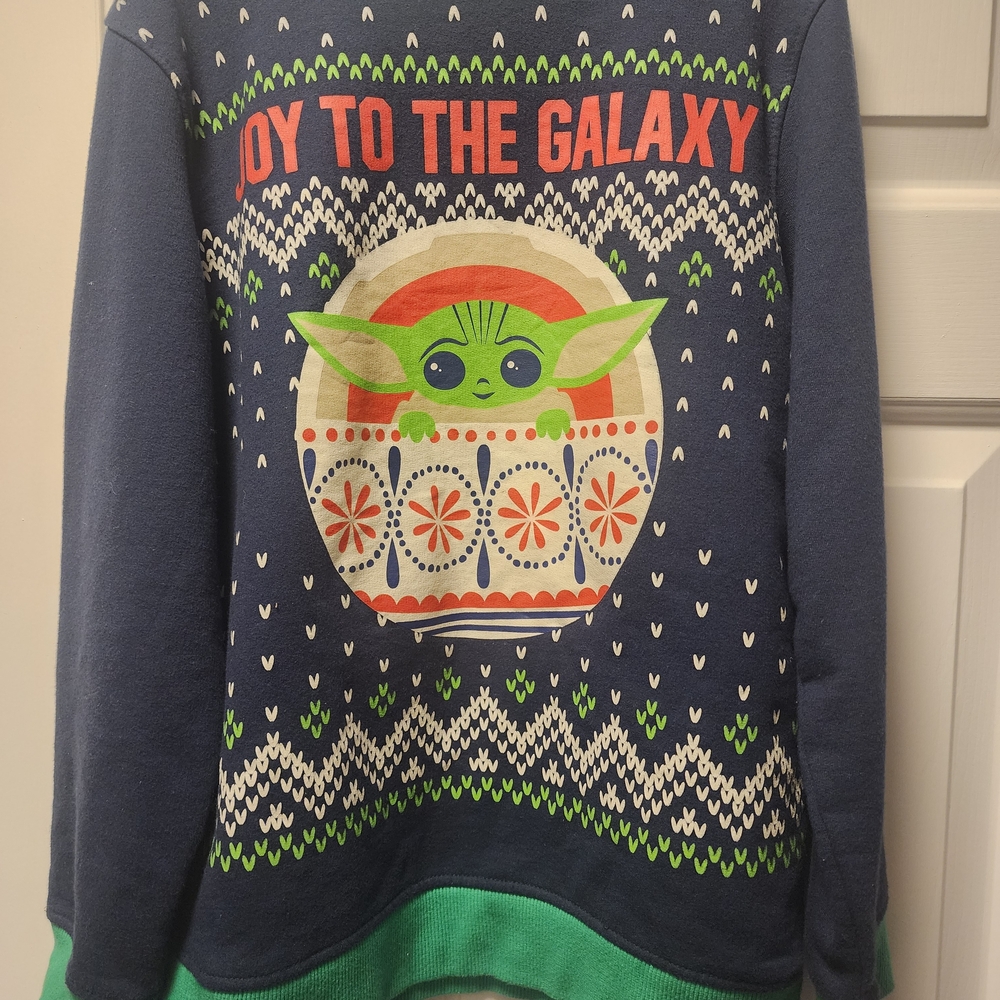 Star Wars Blue and Green Galaxy Crewneck Xmas Sweater